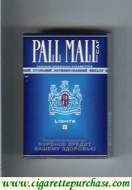 Pall Mall Caf 8 Lights Cigarettes hard box